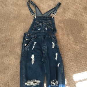 Vintage denim overalls